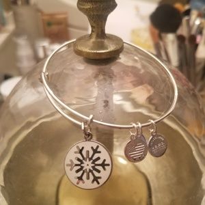 Alex and Ani silver snowflake bracelet